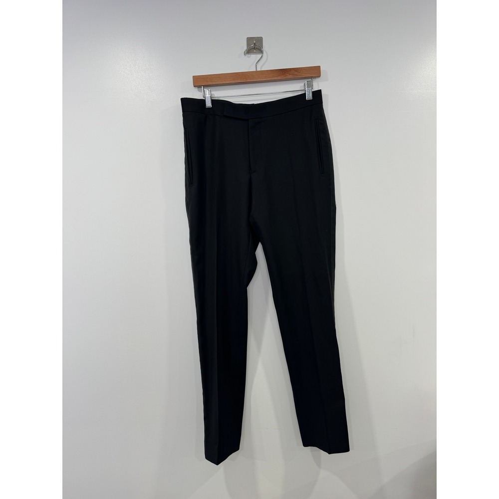 Suitsupply Men Black Brescia Tux SB Wool Tuxedo Trousers 31x30